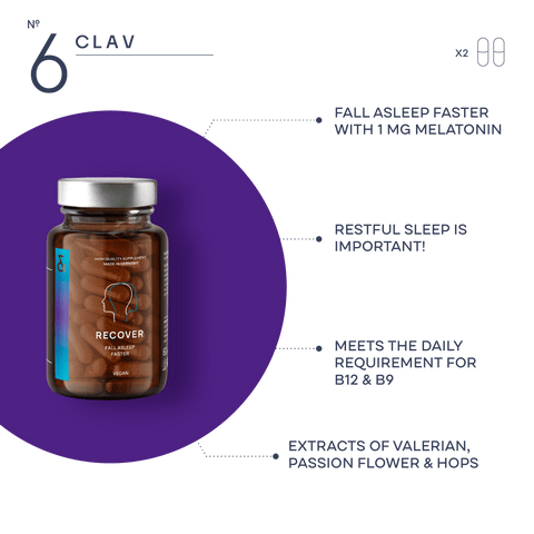 Recover Melatonin Sleep Aid Supplement